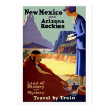 Voyage vintage du Nouveau Mexique et de l'Arizona  Carte Postale