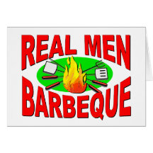 Vrai barbecue d'hommes. Conception drôle pour le r Carte De Vœux