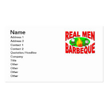 Vrai barbecue d'hommes. Conception drôle pour le r Cartes De Visite Personnelles