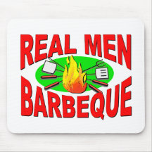 Vrai barbecue d'hommes. Conception drôle pour le r Tapis De Souris