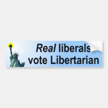Vrai libertaire de vote de libéraux autocollants pour voiture