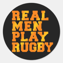 Vrai rugby de jeu d'hommes autocollant
