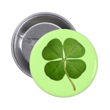 Vrai shamrock de trèfle de 4 feuilles badge