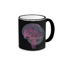 Vue arrière de l'esprit humain tasse