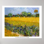 Vue d'Arles avec la peinture de Vincent van Gogh d Poster