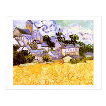 Vue d'Auvers avec l'église, Vincent van Gogh Cartes Postales