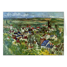 Vue d'Auvers par Paul Cézanne (la meilleure qualit Cartes De Vœux