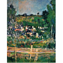 Vue d'Auvers-sur-Oise la barrière par Paul Cézanne Photo En Découpe