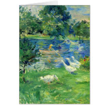 Vue de Bois de Boulogne par Berthe Morisot Carte De Vœux