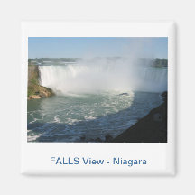 Vue de chutes : Niagara Etats-Unis Canada Aimants