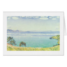 Vue de lac Leman de Chexbres, 1905 Cartes De Vœux