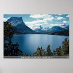 Vue de lac mountain rocheuse, parc national de gla poster
