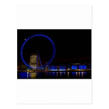 Vue de nuit d'oeil de Londres Cartes Postales