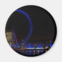 Vue de nuit d'oeil de Londres Magnets Pour Réfrigérateur