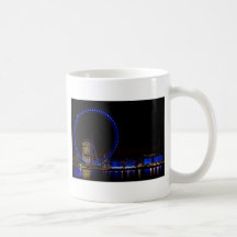 Vue de nuit d'oeil de Londres Tasse
