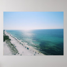 Vue de plage de matin posters