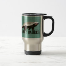 Vue de profil de blaireau de miel mugs à café