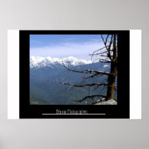 Vue de sommet de montagne de la Californie Poster