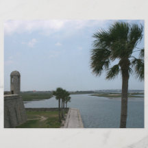 Vue de St Augustine sur le fort vers l'admission Tract Personnalisé