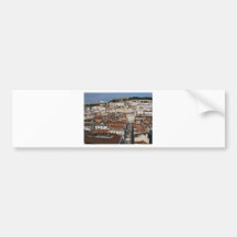 Vue de ville de Lisbonne Autocollant Pour Voiture