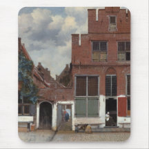 Vue des maisons à Delft la petite rue Tapis De Souris
