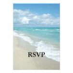 Vue extrême de plage de relaxation invitations personnalisées