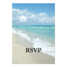 Vue extrême de plage de relaxation invitations personnalisées