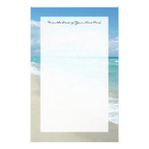 Vue extrême de plage de relaxation papier à lettre customisable