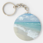 Vue extrême de plage de relaxation porte-clés