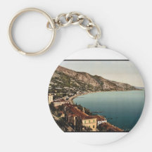 Vue générale, Mentone, cru Photochrom de la Rivier Porte-clefs