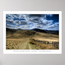 Vue II de colline de Pentland posters