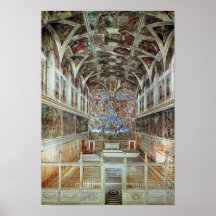 Vue intérieure de la chapelle de Sistine Posters