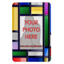 Vue lumineuse abstraite de photo couleur magnet