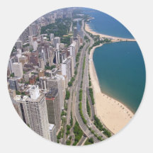Vue panoramique de Chicago Autocollant