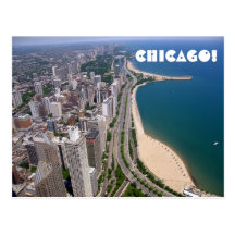 Vue panoramique de Chicago Carte Postale