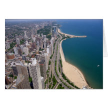 Vue panoramique de Chicago Cartes De Vœux