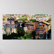 Vue romaine de forum affiche