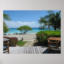 Vue tropicale sur l'atoll South Pacific de Fakarav Posters