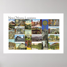 Vues de cru de la Nouvelle-Orléans, Louisiane Affiche
