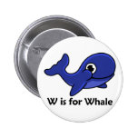 W est pour la baleine badges avec agrafe