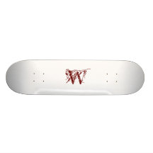 W initial plateaux de skateboards customisés