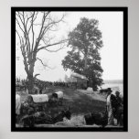 Wagon de train 1864 de campagne de région sauvage  poster