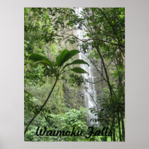 Waimoku tombe Hawaï Affiche