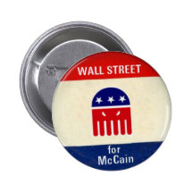 Wall Street pour le bouton de McCain Pin's