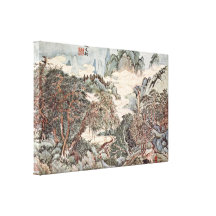 Wang Shimin - Paysage-style de Chao Meng-fu Impressions Sur Toile