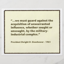Warning du Président Eisenhower en 1961 Prospectus