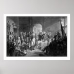 Washington rencontrant ses généraux posters