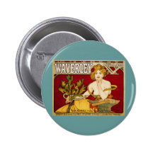 Waverley fait un cycle - art Nouveau - Alphonse Mu Badge