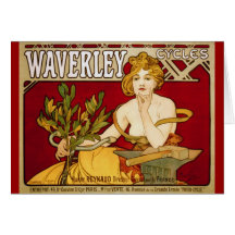 Waverley fait un cycle - art Nouveau - Alphonse Mu Carte