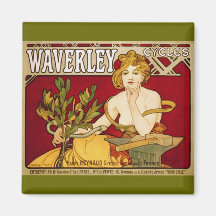 Waverley fait un cycle - art Nouveau - Alphonse Mu Aimants